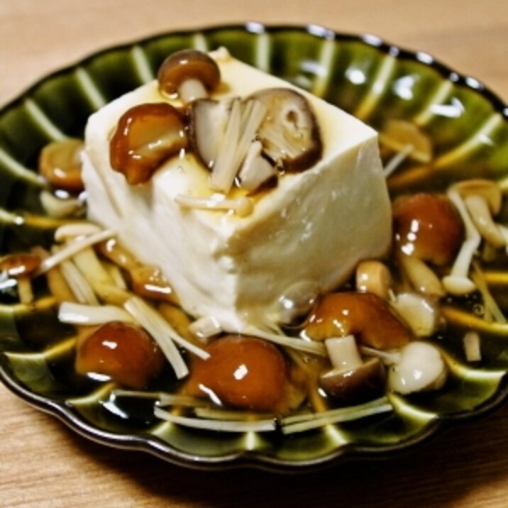 めんつゆで簡単!豆腐のきのこあんかけ
